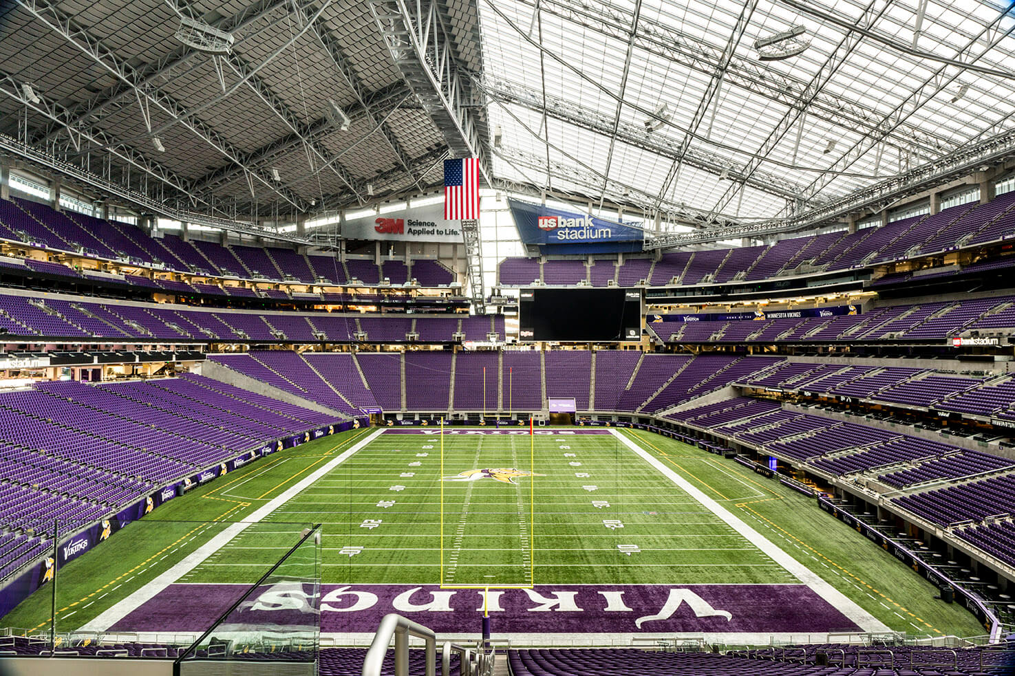 Minnesota Vikings US Bank Stadium Completed A Month Ahead of Schedule